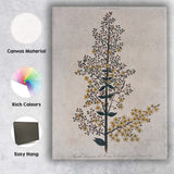 Antique Lawsonia Henna Botanical Illustration Delicate Yellow Blossom Canvas Wall Art Print Decor Picture Ready to Hang