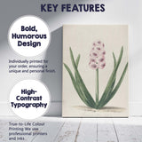 Antique Pink Hyacinth Botanical Flower Illustration Soft Spring Garden Canvas Wall Art Print Decor Picture Ready to Hang