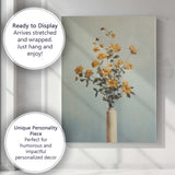 Contemporary Yellow Blossom Bouquet Minimalist Vase Floral Painting Canvas Wall Art Print Decor Picture Ready to Hang