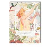 Art Nouveau Botanical Bird and Floral Collage Romantic Decorative Canvas Wall Art Print Decor Picture Ready to Hang