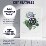 Blue Primrose Botanical Illustration Antique Floral Garden Canvas Wall Art Print Decor Picture Ready to Hang