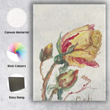 Expressive Watercolour Flower Bud Botanical Painting Canvas Wall Art Print Decor Picture Ready to Hang