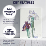 Delicate Watercolour Iris Flower Botanical Painting Canvas Wall Art Print Decor Picture Ready to Hang