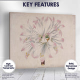 Soft Pink White Amaryllis Botanical Flower Antique Illustration Canvas Wall Art Print Decor Picture Ready to Hang