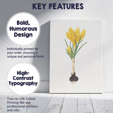 Golden Yellow Crocus Flower Bulb Botanical Illustration Canvas Wall Art Print Decor Picture Ready to Hang