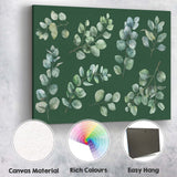 Sage Green Eucalyptus Foliage Botanical Watercolour Branches Canvas Wall Art Print Decor Picture Ready to Hang