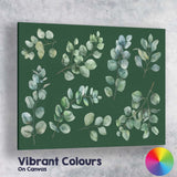 Sage Green Eucalyptus Foliage Botanical Watercolour Branches Canvas Wall Art Print Decor Picture Ready to Hang