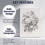 Antique Roses of May Floral Bouquet Engraving Canvas Wall Art Print Decor Picture Ready to Hang