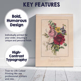 Victorian Floral Bouquet Roses Dahlia Botanical Arrangement Canvas Wall Art Print Decor Picture Ready to Hang