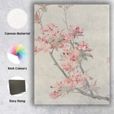 Soft Pink Cherry Blossom Branch Oriental Botanical Canvas Wall Art Print Decor Picture Ready to Hang