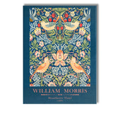 Navy Blue William Morris Strawberry Thief Bird and Floral Pattern Canvas Wall Art Print Decor Picture Ready to Hang