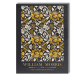 Black and Gold Chrysanthemum Floral William Morris Inspired Pattern Canvas Wall Art Print Decor Picture Ready to Hang