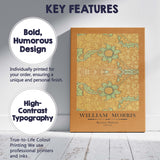 William Morris Kennet Pattern Golden Floral Arts And Crafts Design Canvas Wall Art Print Decor Picture Ready to Hang