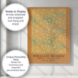 William Morris Kennet Pattern Golden Floral Arts And Crafts Design Canvas Wall Art Print Decor Picture Ready to Hang