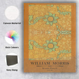 William Morris Kennet Pattern Golden Floral Arts And Crafts Design Canvas Wall Art Print Decor Picture Ready to Hang