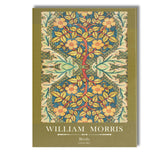 Olive Green Birds Woodland Floral Tapestry Arts and Crafts Design Canvas Wall Art Print Decor Picture Ready to Hang