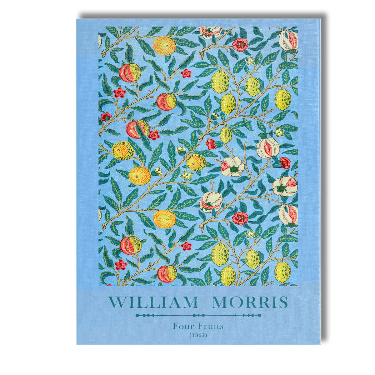 Sky Blue Four Fruits Botanical Orchard Arts and Crafts Pattern Canvas Wall Art Print Decor Picture Ready to Hang
