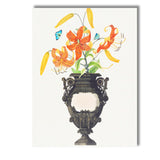 Orange Tiger Lily Flowers Ornate Antique Vase Botanical Canvas Wall Art Print Decor Picture Ready to Hang
