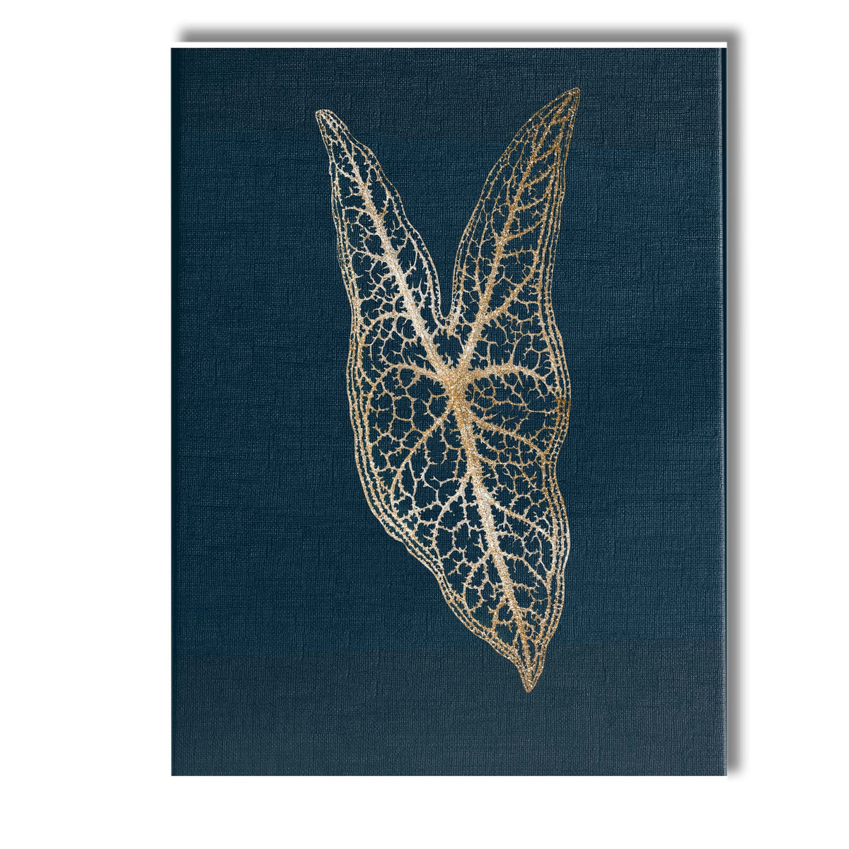 Gold Skeleton Leaf Metallic Botanical Minimalist Design Canvas Wall Art Print Decor Picture Ready to Hang