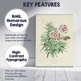 Victorian Alocasia Plant Ornamental Urn Botanical Engraving Canvas Wall Art Print Decor Picture Ready to Hang