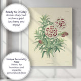 Victorian Alocasia Plant Ornamental Urn Botanical Engraving Canvas Wall Art Print Decor Picture Ready to Hang