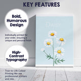 Pastel Blue Daisy Floral Botanical Illustration Canvas Wall Art Print Decor Picture Ready to Hang