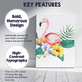 Tropical Flamingo Exotic Floral Watercolour Illustration Canvas Wall Art Print Decor Picture Ready to Hang