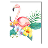 Tropical Flamingo Exotic Floral Watercolour Illustration Canvas Wall Art Print Decor Picture Ready to Hang