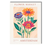 Yellow White Daisy Floral Pattern Botanical Market Poster Canvas Wall Art Print Decor Picture Ready to Hang