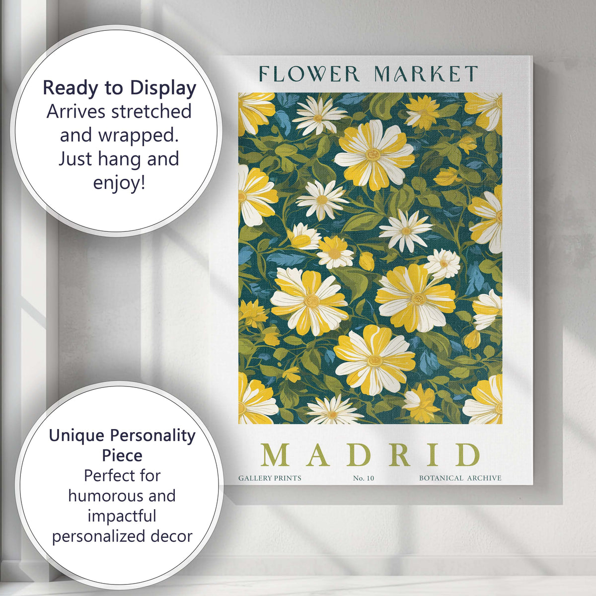 Blush Apple Blossom Floral Pattern Botanical Market Poster Canvas Wall Art Print Decor Picture Ready to Hang