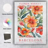Pastel Pink Cosmos Flower Market Tokyo Botanical Poster Canvas Wall Art Print Decor Picture Ready to Hang