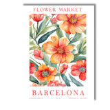 Pastel Pink Cosmos Flower Market Tokyo Botanical Poster Canvas Wall Art Print Decor Picture Ready to Hang