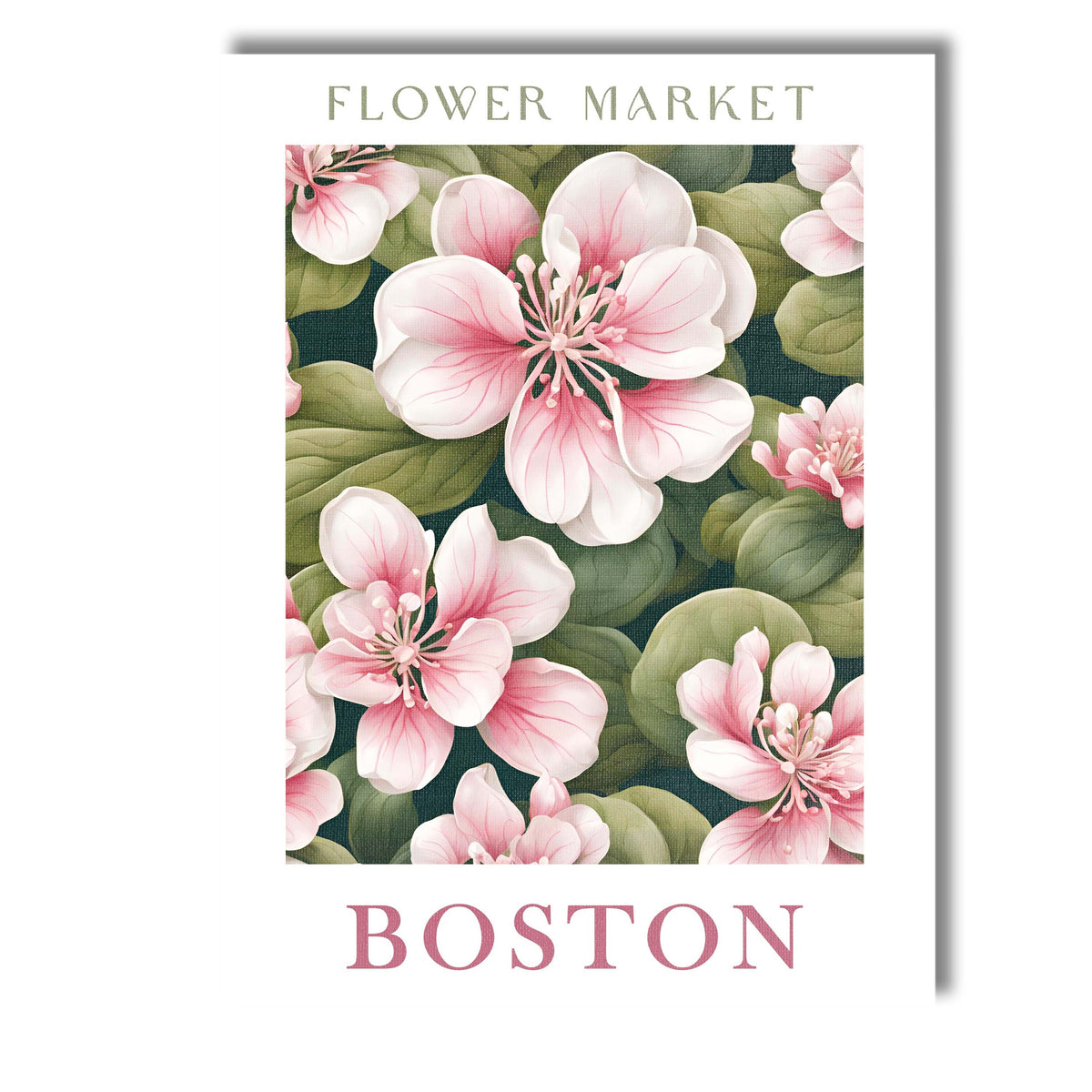 Soft Pink Cherry Blossom Floral Botanical Garden Artwork Canvas Wall Art Print Decor Picture Ready to Hang