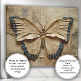 Folded Paper Butterfly Collage Antique Map And Manuscript Design Canvas Wall Art Print Decor Picture Ready to Hang