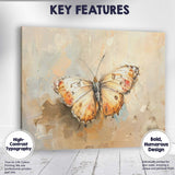 Warm Neutral Butterfly Mixed Media Textured Painting Canvas Wall Art Print Decor Picture Ready to Hang