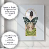 Elegant Butterfly Wings Female Portrait Surreal Nature Artwork Canvas Wall Art Print Decor Picture Ready to Hang