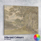 Peaceful Woodland Path Ancient Trees Countryside Watercolour Canvas Wall Art Print Decor Picture Ready to Hang