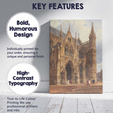 Historic Gothic Cathedral Architecture Watercolour Painting Canvas Wall Art Print Decor Picture Ready to Hang