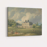 Elegant Country Estate Deer Park Landscape Watercolour Canvas Wall Art Print Decor Picture Ready to Hang