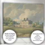 Elegant Country Estate Deer Park Landscape Watercolour Canvas Wall Art Print Decor Picture Ready to Hang