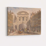 Victorian City Street Archway Horse Carriage Watercolour Canvas Wall Art Print Decor Picture Ready to Hang