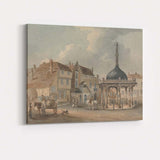 Historic Market Cross Town Square Architectural Watercolour Canvas Wall Art Print Decor Picture Ready to Hang
