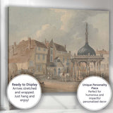 Historic Market Cross Town Square Architectural Watercolour Canvas Wall Art Print Decor Picture Ready to Hang