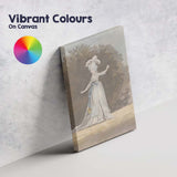 Elegant Georgian Lady In White Gown Watercolour Portrait Canvas Wall Art Print Decor Picture Ready to Hang