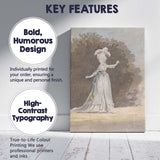 Elegant Georgian Lady In White Gown Watercolour Portrait Canvas Wall Art Print Decor Picture Ready to Hang