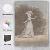 Elegant Georgian Lady In White Gown Watercolour Portrait Canvas Wall Art Print Decor Picture Ready to Hang