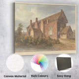 Historic Tudor Manor House Lancashire Watercolour Landscape Canvas Wall Art Print Decor Picture Ready to Hang