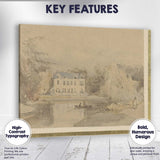 Riverside Country House Lake View Scenic Watercolour Landscape Canvas Wall Art Print Decor Picture Ready to Hang