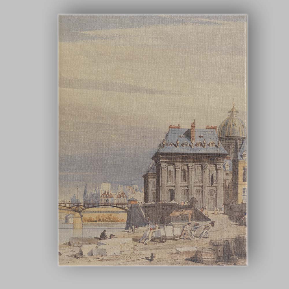 Paris Riverside Architecture Classical Cityscape Watercolour Painting Canvas Wall Art Print Decor Picture Ready to Hang