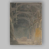 Gothic Timber Roof Interior Historic Architecture Watercolour Canvas Wall Art Print Decor Picture Ready to Hang